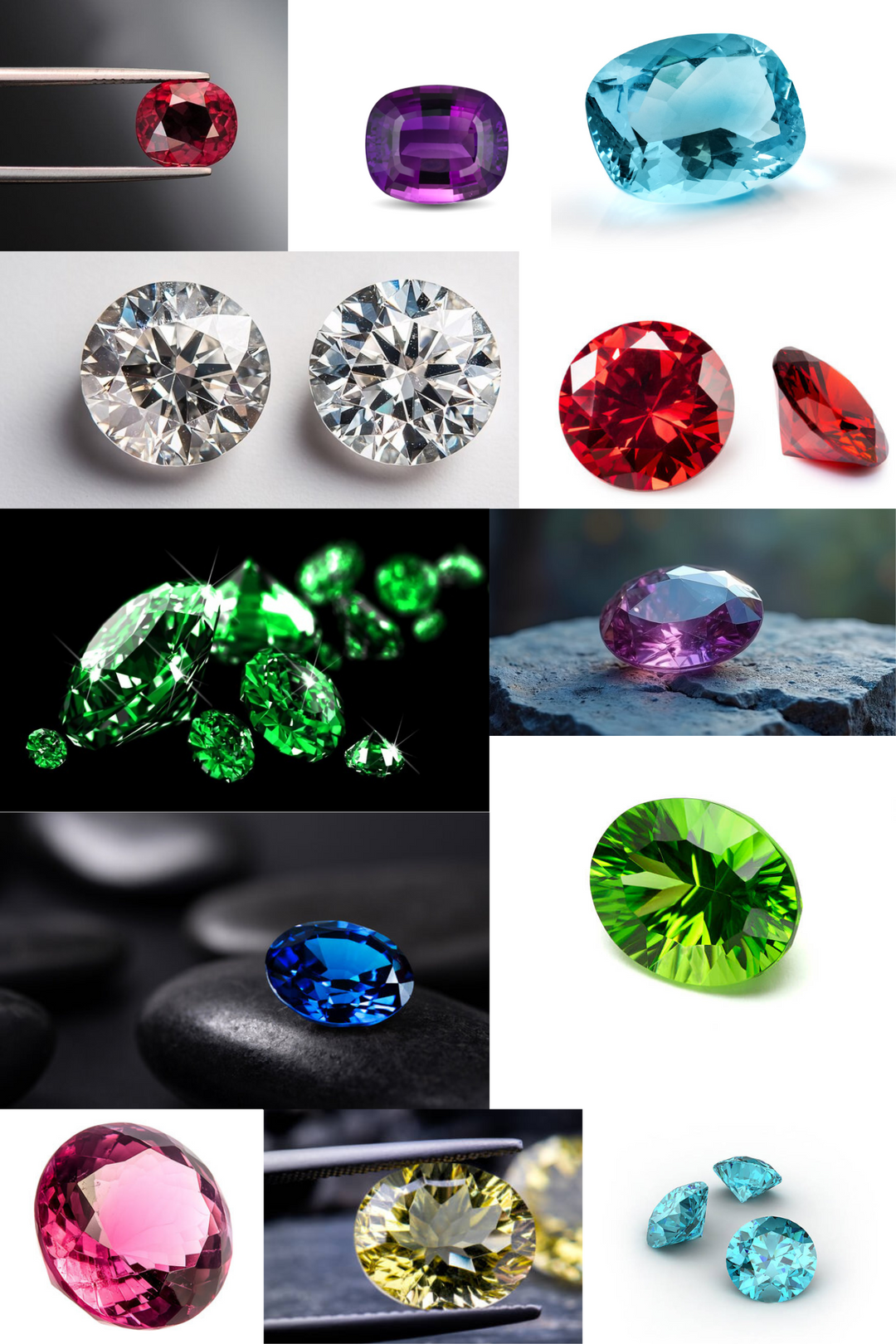 Birthstones for 12 months