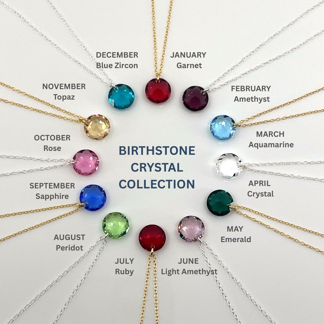 November Topaz Birthstone Crystal Gold Vermeil Necklace
