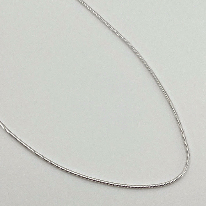 Aqlaperlis Jewellery: Round Snake Chain Necklace Sterling Silver