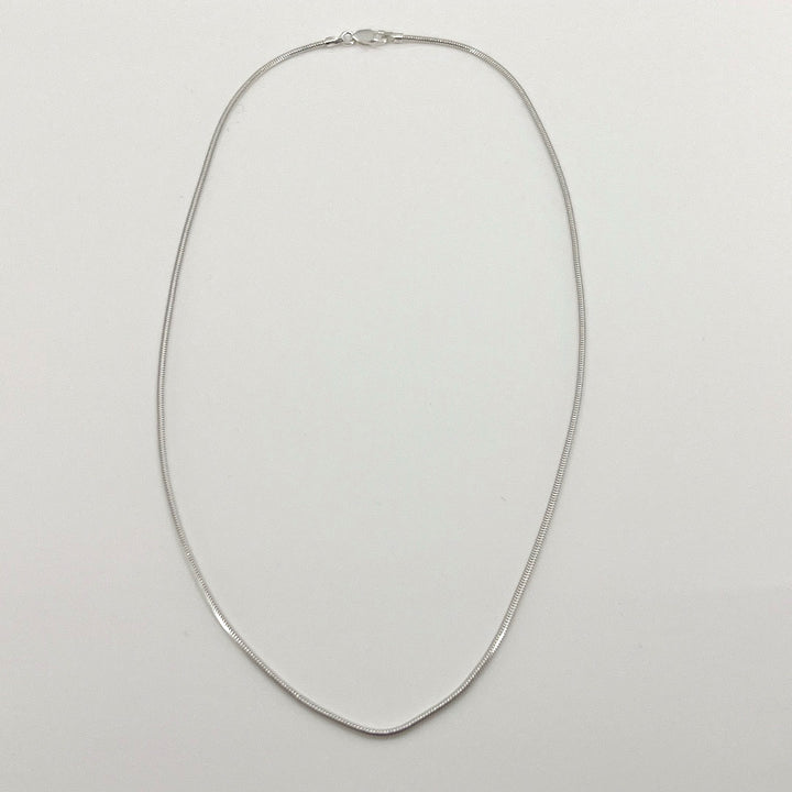 Aqlaperlis Jewellery: Round Snake Chain Necklace Sterling Silver