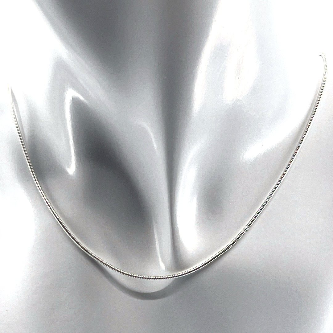 Aqlaperlis Jewellery: Round Snake Chain Necklace Sterling Silver