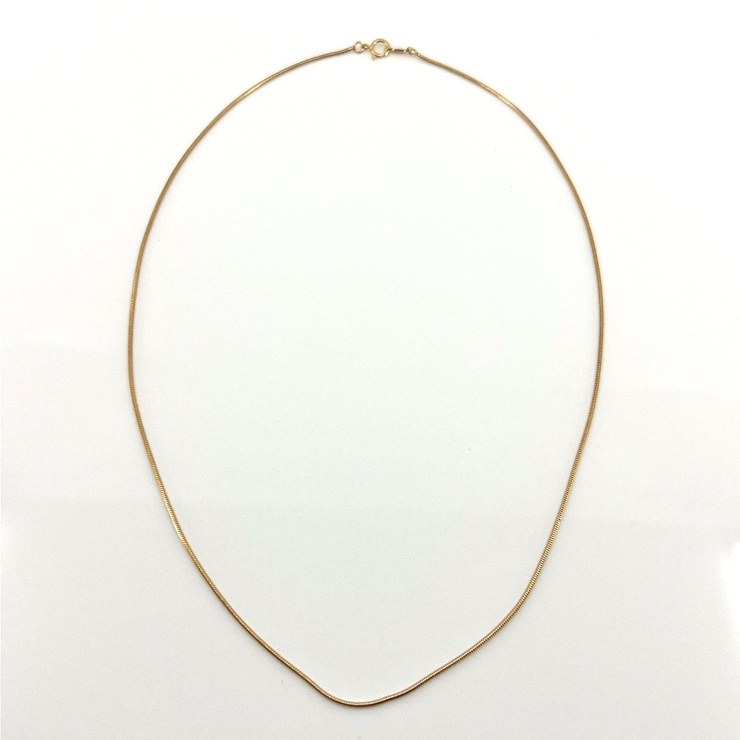 Aqlaperlis Jewellery: Round Snake Chain Necklace Gold V/F