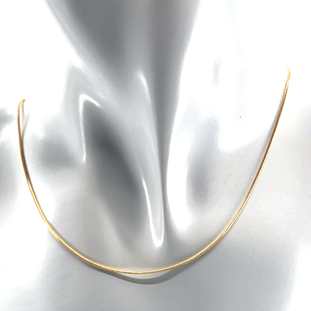 Aqlaperlis Jewellery: Round Snake Chain Necklace Gold V/F