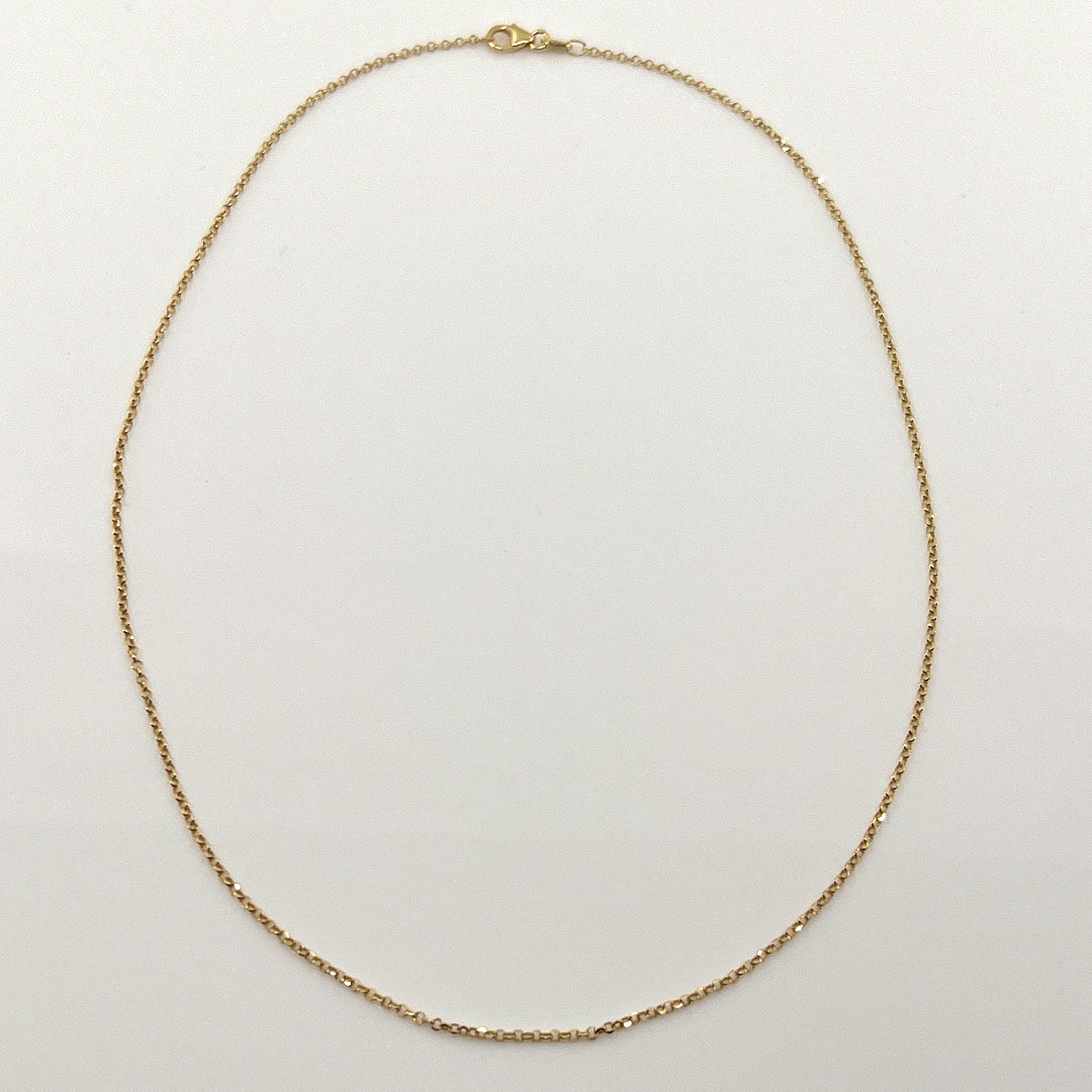 Aqlaperlis Jewellery: Belcher Gold Vermeil Chain Necklace