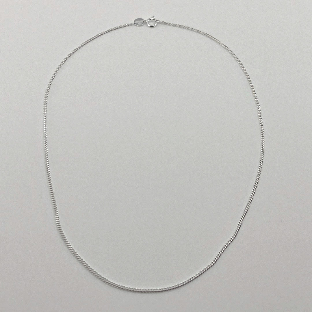 Aqlaperlis Jewellery: Curb Sterling Silver Chain Necklace