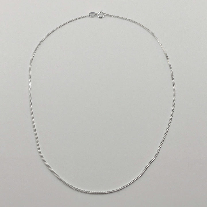 Aqlaperlis Jewellery: Curb Sterling Silver Chain Necklace