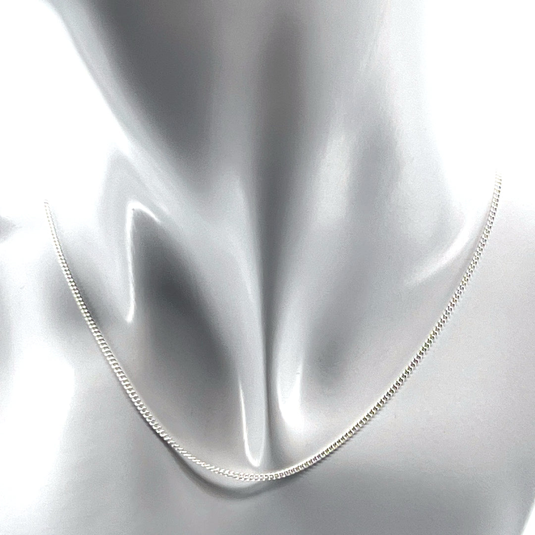 Aqlaperlis Jewellery: Curb Sterling Silver Chain Necklace