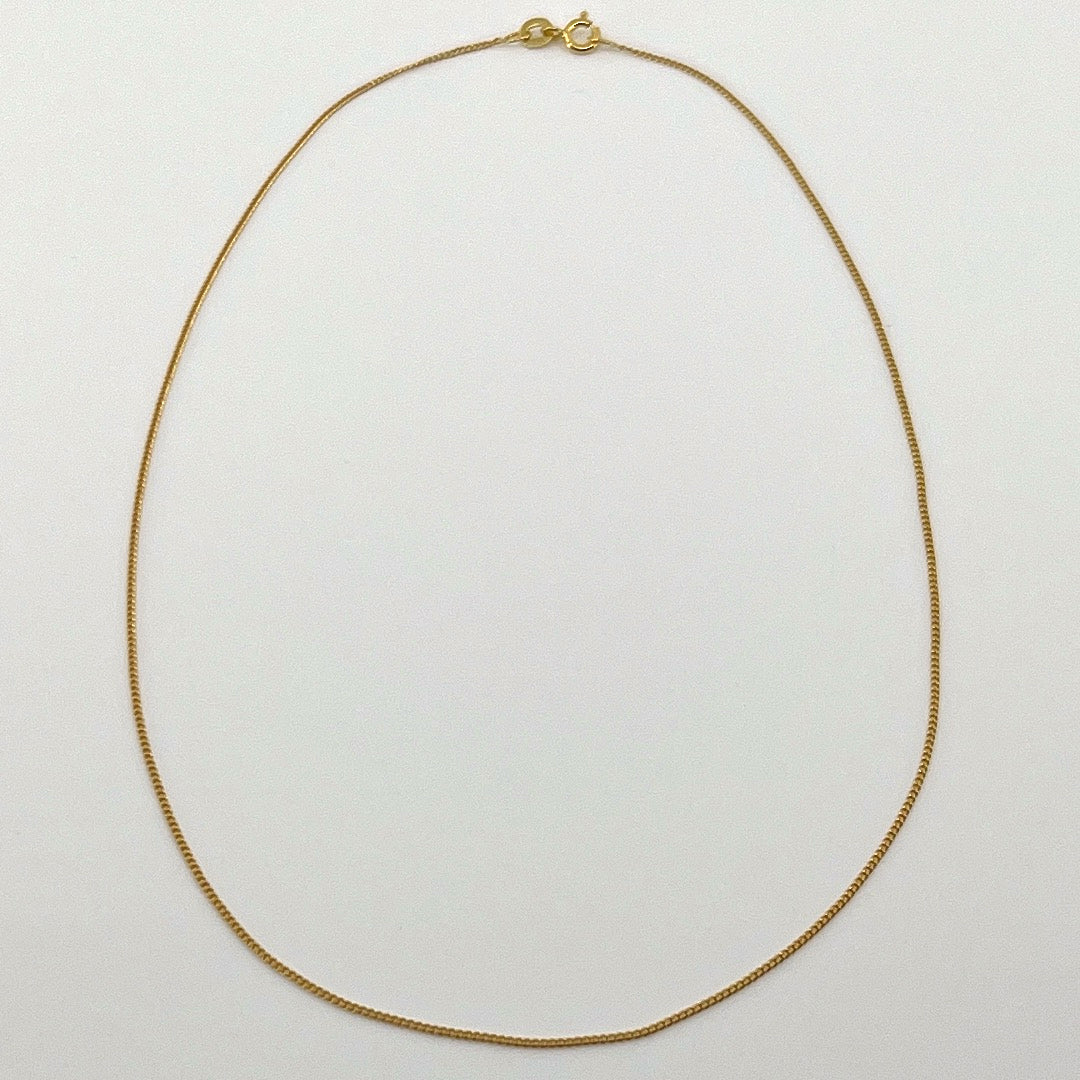 Aqlaperlis Jewellery: Curb Gold Vermeil Chain Necklace