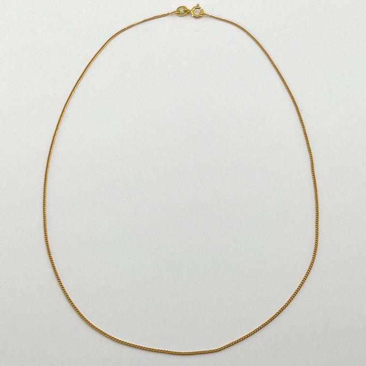 Aqlaperlis Jewellery: Curb Gold Vermeil Chain Necklace