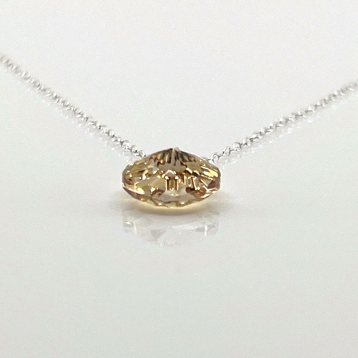 Aqlaperlis Jewellery: November Topaz Birthstone Crystal Necklace Sterling Silver