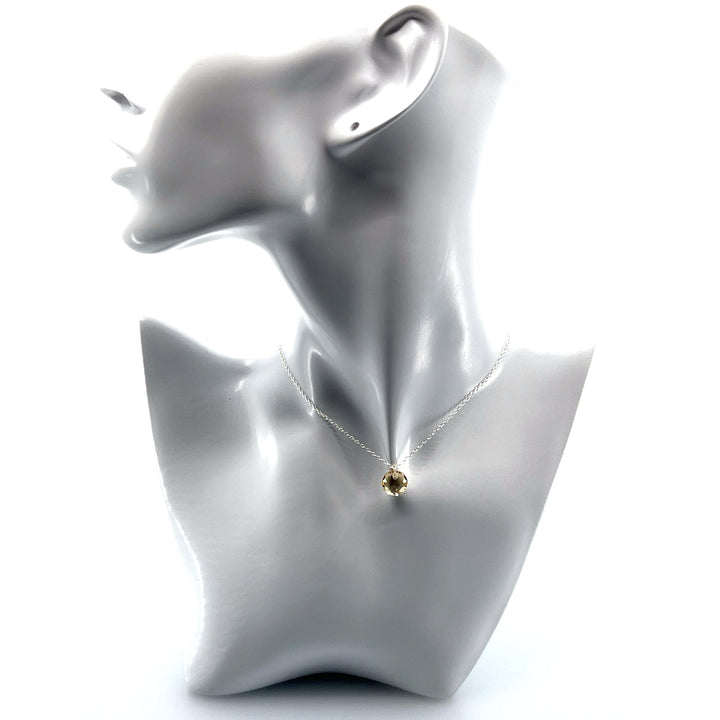 Aqlaperlis Jewellery: November Topaz Birthstone Crystal Necklace Sterling Silver
