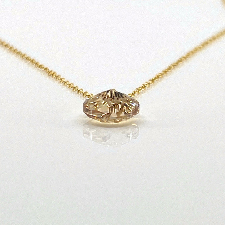 Aqlaperlis Jewellery: November Topaz Birthstone Crystal Necklace Gold Vermeil