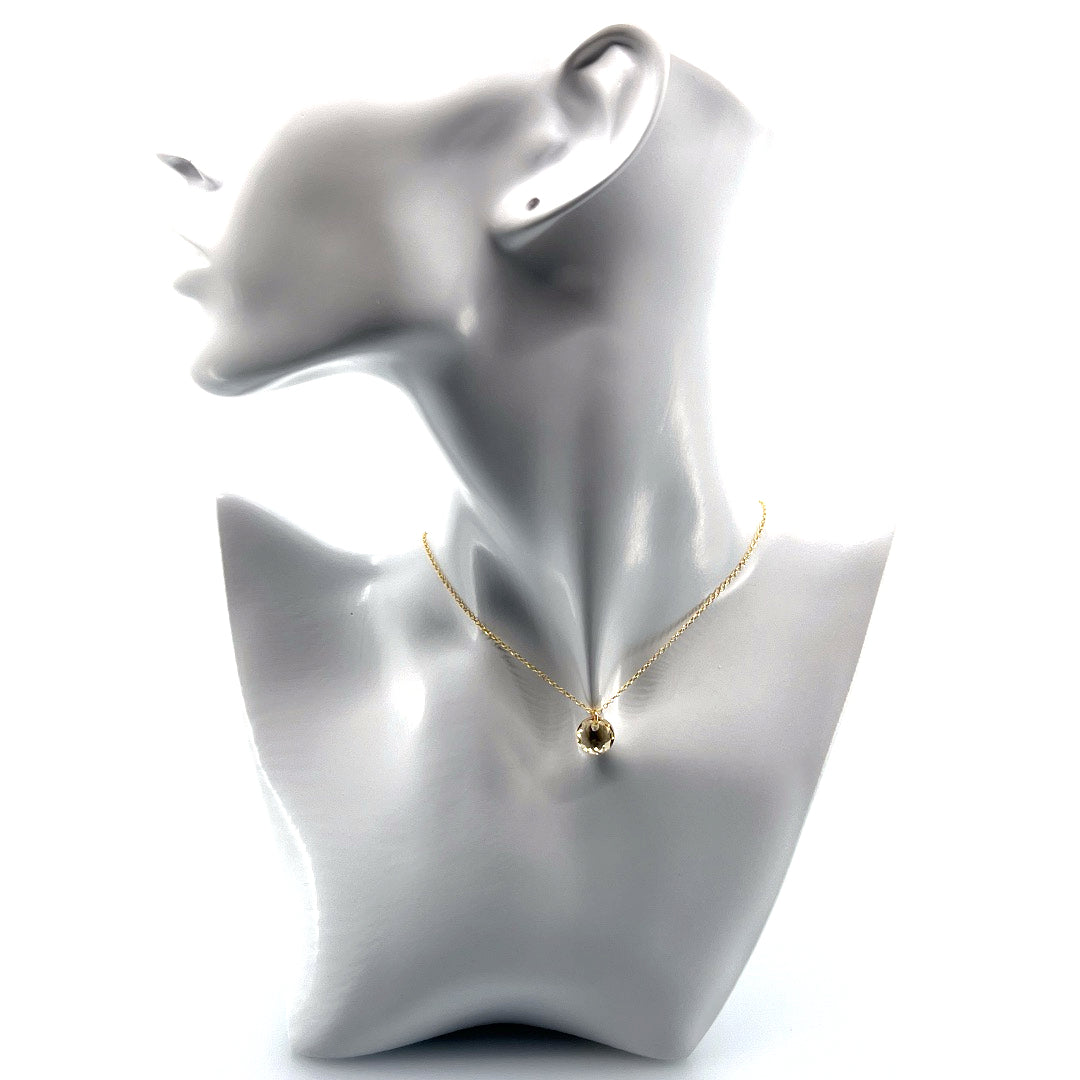 Aqlaperlis Jewellery: November Topaz Birthstone Crystal Necklace Gold Vermeil