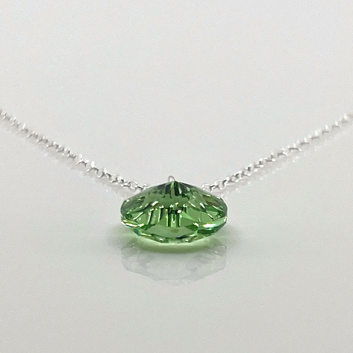Aqlaperlis Jewellery: August Peridot Birthstone Crystal Necklace Sterling Silver