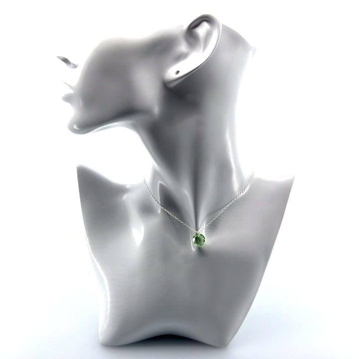Aqlaperlis Jewellery: August Peridot Birthstone Crystal Necklace Sterling Silver