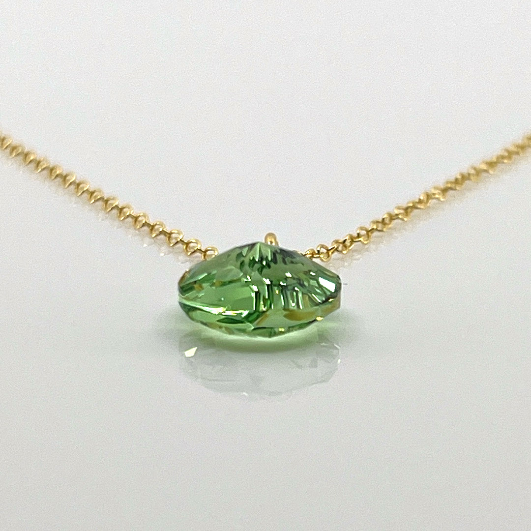 Aqlaperlis Jewellery: August Peridot Birthstone Crystal Necklace Gold Vermeil