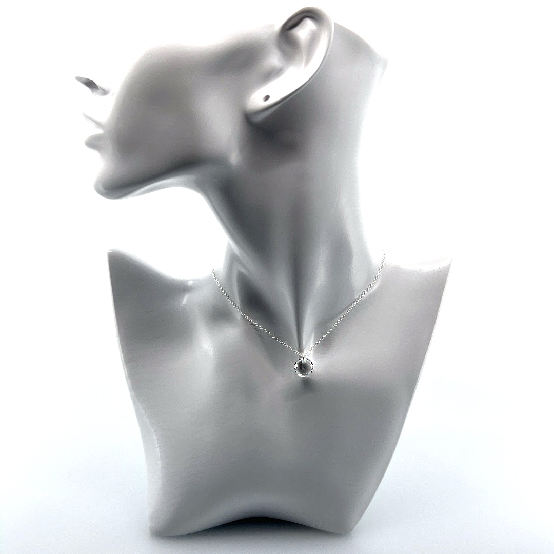 Aqlaperlis Jewellery: April Crystal Birthstone  Necklace Sterling Silver