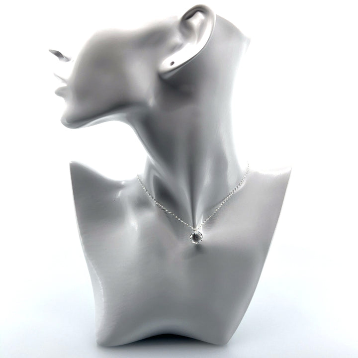 Aqlaperlis Jewellery: April Crystal Birthstone  Necklace Sterling Silver