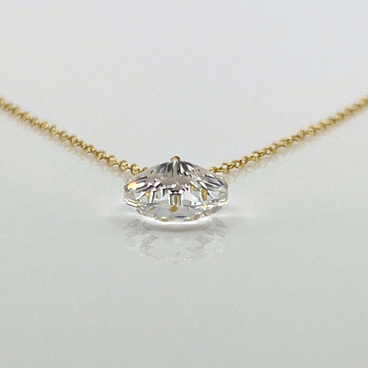 Aqlaperlis Jewellery: April Crystal Birthstone  Necklace Gold Vermeil