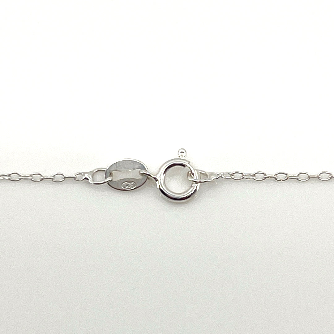 Aqlaperlis Jewellery: December  Blue Zircon Birthstone Crystal Necklace Sterling Silver