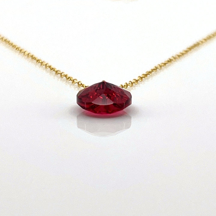 Aqlaperlis Jewellery: January Garnet Birthstone Crystal Necklace Gold Vermeil