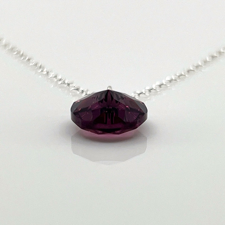 Aqlaperlis Jewellery: February Amethyst Birthstone Crystal Necklace Sterling Silver