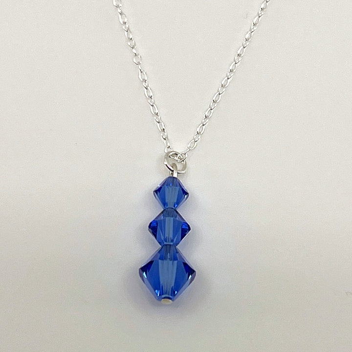 Aqlaperlis Jewellery: Sapphire Blue CrystalBeads Necklace