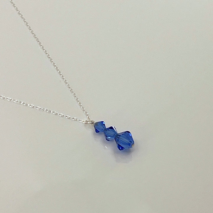 Aqlaperlis Jewellery: Sapphire Blue CrystalBeads Necklace