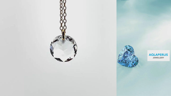 Aqlaperlis Jewellery: April Crystal Birthstone  Necklace Gold Vermeil