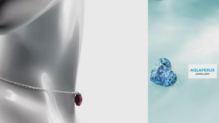 Aqlaperlis Jewellery: February Amethyst Birthstone Crystal Necklace Sterling Silver