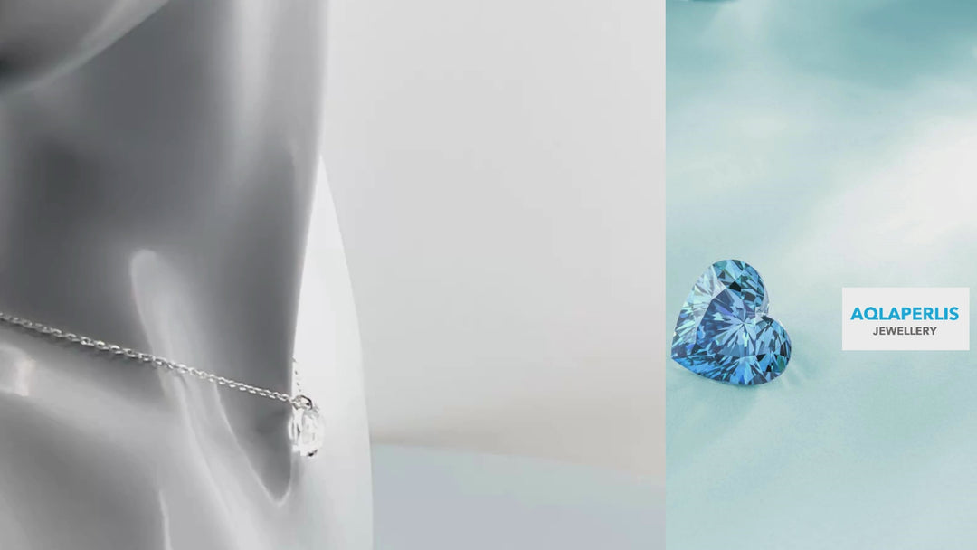 Aqlaperlis Jewellery: April Crystal Birthstone  Necklace Sterling Silver