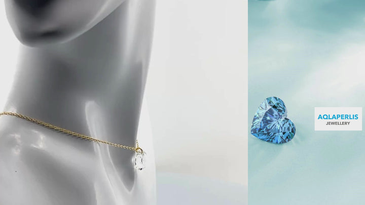 Aqlaperlis Jewellery: April Crystal Birthstone  Necklace Gold Vermeil