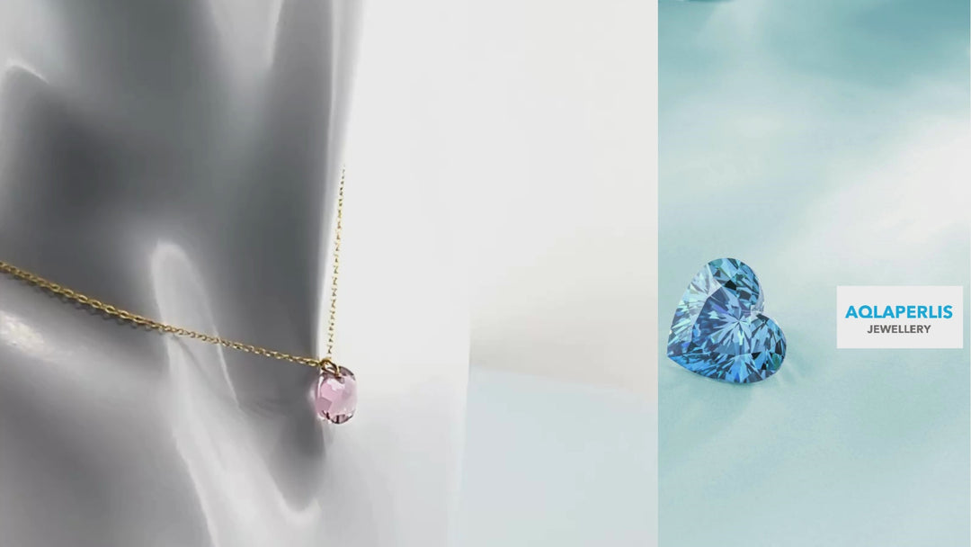 Aqlaperlis Jewellery: June Light Amethyst Birthstone Crystal Necklace Gold Vermeil