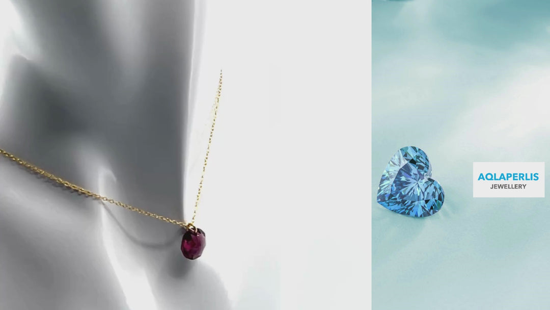 Aqlaperlis Jewellery: February Amethyst Birthstone Crystal Necklace Gold Vermeil